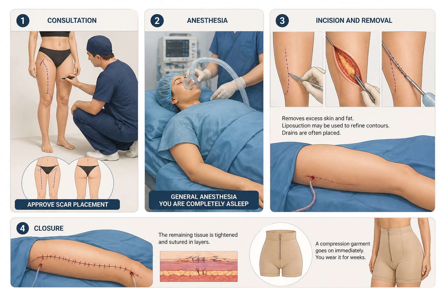 Thigh Lift in Turkey With Care Bridge Us - the process Thigh Lift in Turkey With Care Bridge Us - the process