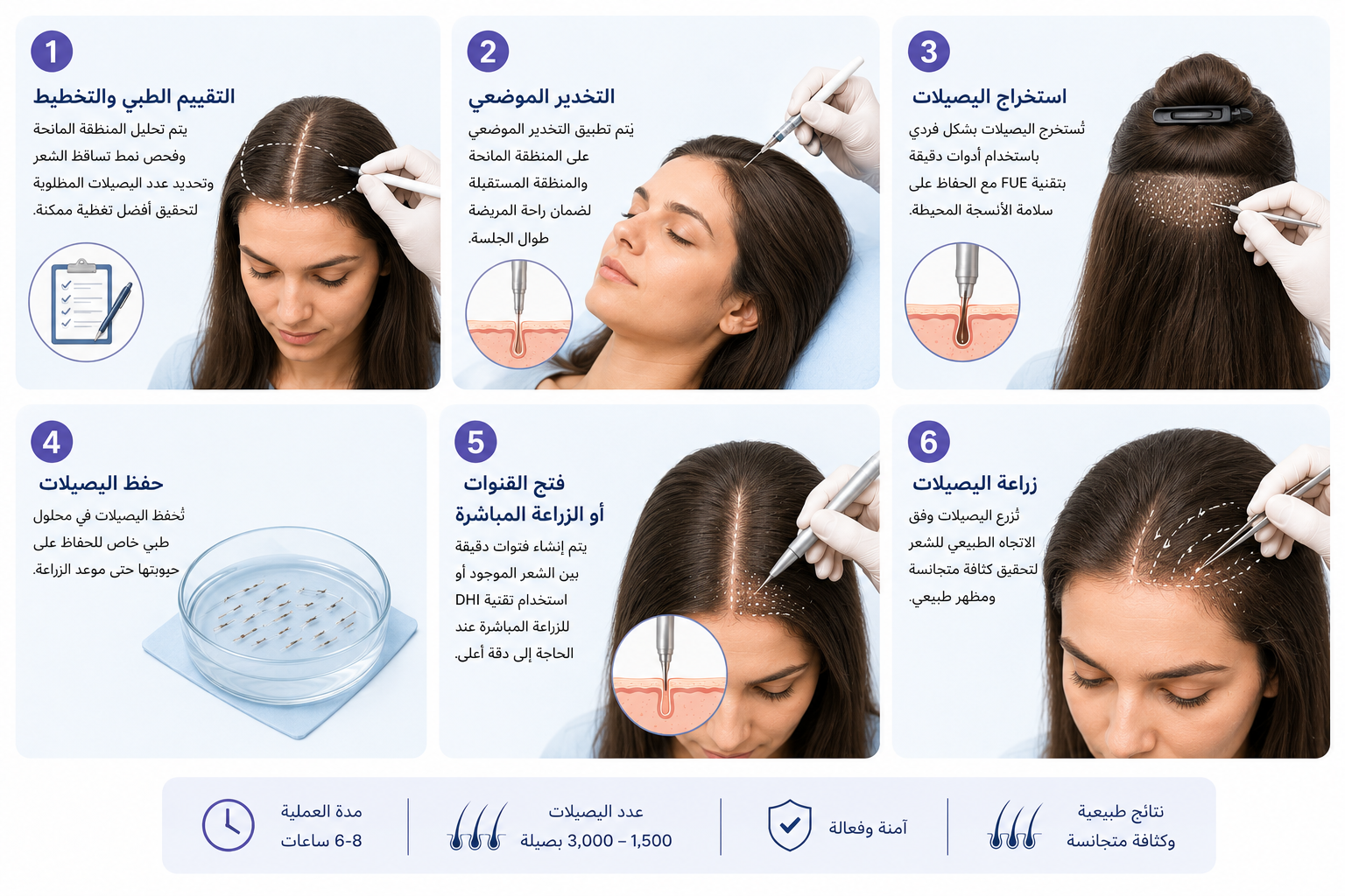 خطوات زراعة الشعر للنساء في تركيا Care Bridge US