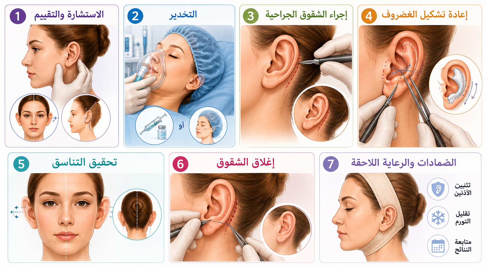 خطوات عملية تجميل الأذن في تركيا - Care Bridge Us