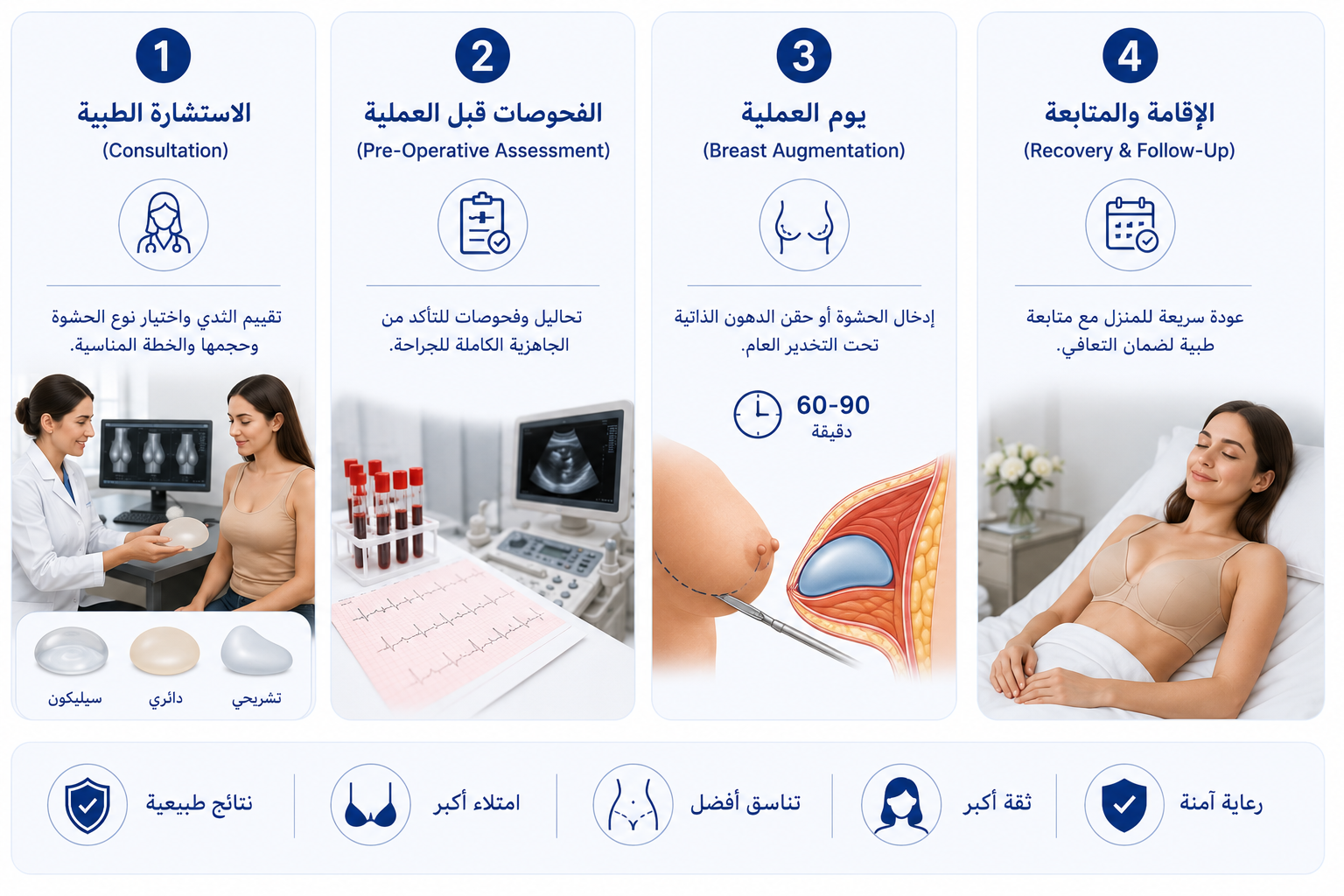 خطوات عملية تكبير الثدي في تركيا - Care Bridge US