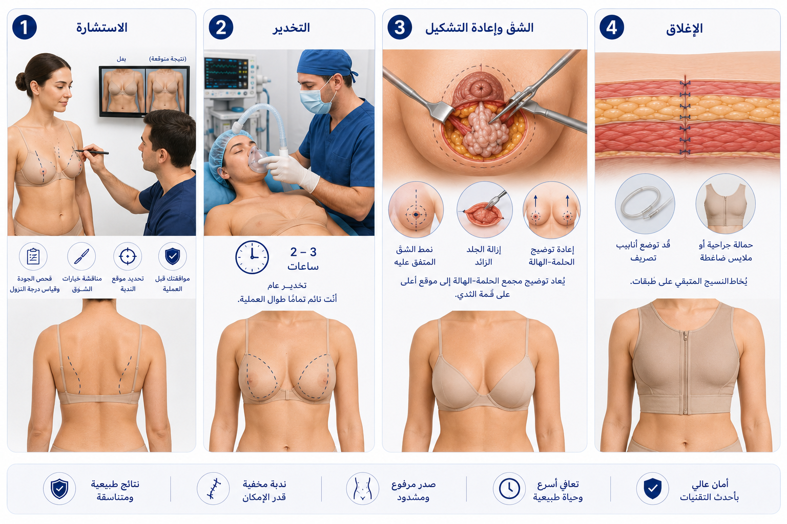 مراحل عملية رفع الثدي في تركيا - Care Bridge US